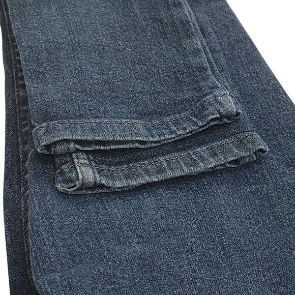 Social Collision Rude Blip Service Dark Blue Button Fly Jeans Sz 28x32 (Read) - Picture 11 of 15
